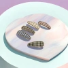 Acetate BB clip with checkered pattern, hairpin, fashionable hair clip, 180g Specification image